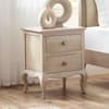 Camille Oak 2 Drawer Wooden Bedside Table