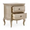 Camille Oak 2 Drawer Wooden Bedside Table