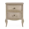 Camille Oak 2 Drawer Wooden Bedside Table