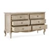 Camille Oak 6 Drawer Wide Wooden Chest