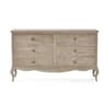 Camille Oak 6 Drawer Wide Wooden Chest
