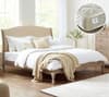 Camille Oatmeal Bed with Premier Spring Mattress Included