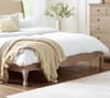 Camille Oatmeal Bed with Premier Spring Mattress Included