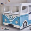 Campervan Light Blue Wooden Mid Sleeper Kids Bed