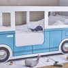 Campervan Light Blue Wooden Mid Sleeper Kids Bed