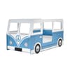 Campervan Light Blue Wooden Mid Sleeper Kids Bed