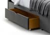 Capri Dark Grey Velvet 2 Drawer Storage Bed