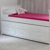 Captains White Guest Bed with 2 Theo Mattresses Included