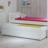 Captains White Guest Bed with 2 Theo Mattresses Included