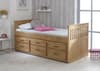 Captains Waxed Pine Wooden Guest Bed