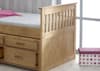 Captains Waxed Pine Wooden Guest Bed