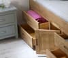 Captains Waxed Pine Wooden Storage Bed