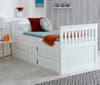 Captains White Wooden Storage Bed