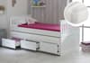 Captains White Guest Bed with 2 Theo Mattresses Included