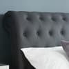 Castello Charcoal Fabric Scroll Sleigh Bed