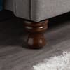 Castello Grey Fabric Scroll Sleigh Bed