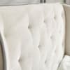 Celeste White and Grey Fabric Winged Ottoman Storage Bed