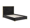 Chelsea Black and Gold Velvet Bed