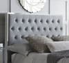 Chelsea Grey and Silver Velvet Bed