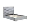 Chelsea Grey and Silver Velvet Bed