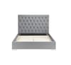 Chelsea Grey and Silver Velvet Bed