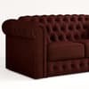 Chesterfield Burnt Amber 2 Seater Twill Sofa Bed