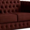 Chesterfield Burnt Amber 2 Seater Twill Sofa Bed