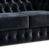 Chesterfield Charcoal 3 Seater Velvet Sofa Bed
