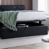 Chicago Black Leather Ottoman Storage Bed
