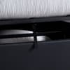 Chicago Black Leather Ottoman Storage Bed
