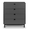 Chloe Grey Wooden 4 Drawer Chest