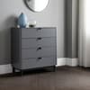 Chloe Grey Wooden 4 Drawer Chest