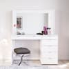 Chloe White Wooden 7 Drawer Dressing Table