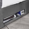 Clara Dark Grey Velvet Ottoman TV Bed - 4ft6 Double