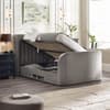 Clara Light Grey Velvet Ottoman TV Bed