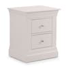 Clermont Light Grey Wooden 2 Drawer Bedside Table