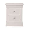Clermont Light Grey Wooden 2 Drawer Bedside Table