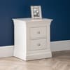 Clermont White Wooden 2 Drawer Bedside Table