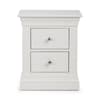 Clermont White Wooden 2 Drawer Bedside Table