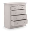 Clermont Light Grey Wooden 3+2 Drawer Chest