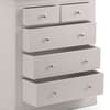 Clermont Light Grey Wooden 3+2 Drawer Chest