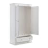 Clermont Surf White Wooden Combination Wardrobe