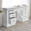 Clermont Surf White 6-Drawer Wooden Dressing Table