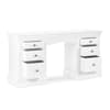 Clermont Surf White 6-Drawer Wooden Dressing Table