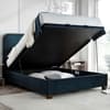 Clifton Blue Velvet Ottoman Bed