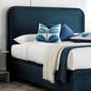 Clifton Blue Velvet Ottoman Bed
