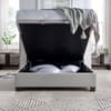 Clifton Stone Grey Fabric Ottoman Bed