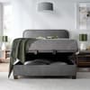 Clifton Dark Grey Velvet Ottoman Bed