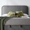 Clifton Dark Grey Velvet Ottoman Bed