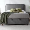 Clifton Dark Grey Velvet Ottoman Bed